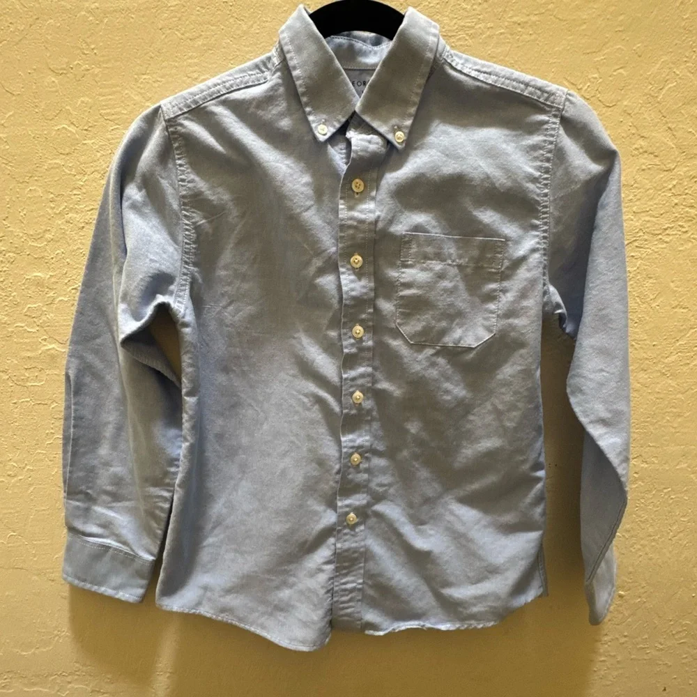 George Men's Sky Blue Casual Button-Down Shirt